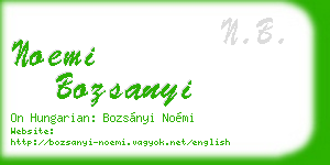 noemi bozsanyi business card
