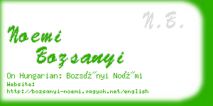 noemi bozsanyi business card